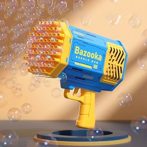 🔥Hot Sale👉 80-Hole Bubble Gun Angel Wing Style With Colorful Led Lights