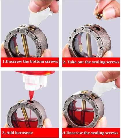 🔥HOT SALE NOW 49% OFF 🎁 - Retro Metal Rocker Kerosene Windproof Lighter