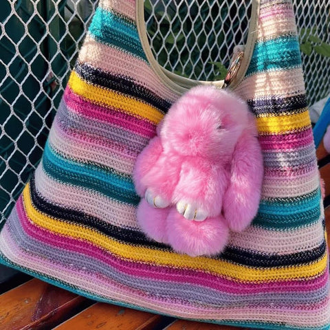 🏆LIMITED TIME SPECIAL SALE 🐰 Handmade Soft Bunny PomPom Charms