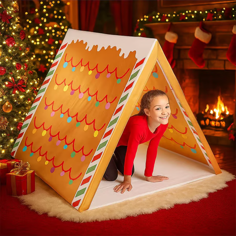 ✨ Gingerbread Christmas Tent — Where Holiday Dreams Find a Home 🍪🎄