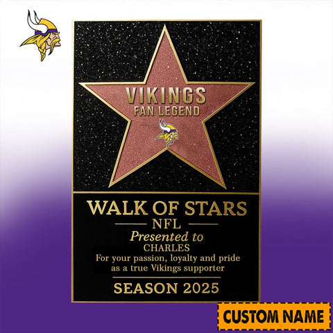 NFL Personalized Walk Of Stars Acrylic Block Plaque Funny Christmas Gift For Family - Limited Edition
