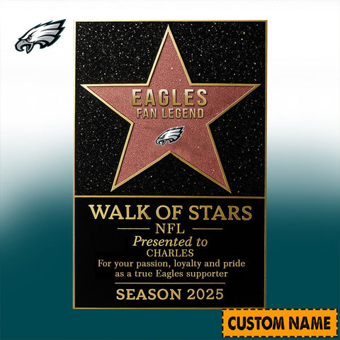NFL Personalized Walk Of Stars Acrylic Block Plaque Funny Christmas Gift For Family - Limited Edition