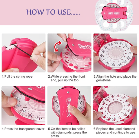 🏆 #1 Bestselling🏆Glitter Diamond Styling Tools Hair Gemstone Styling Set