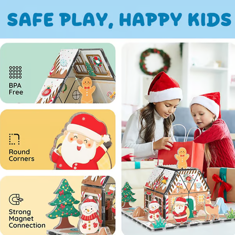 🔥LAST DAY 50% OFF-🎄Build-Your-Own Magnetic Gingerbread House Set