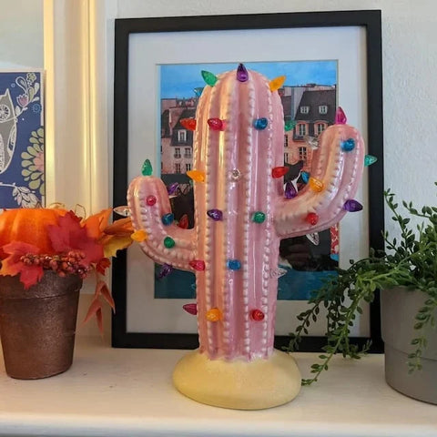 Last Day Special Sale - 49% OFF🌵Vintage Christmas Luminous Cactus✨