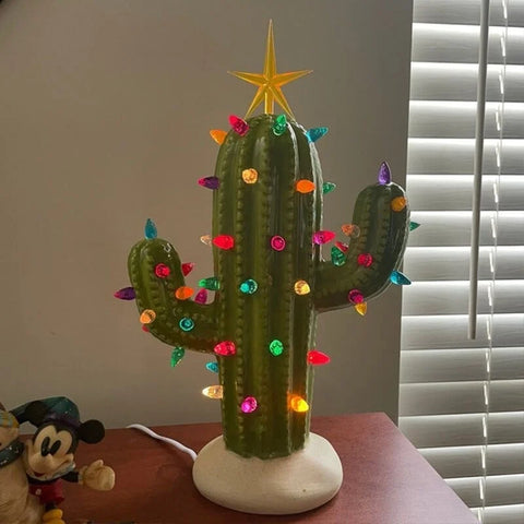 Last Day Special Sale - 49% OFF🌵Vintage Christmas Luminous Cactus✨