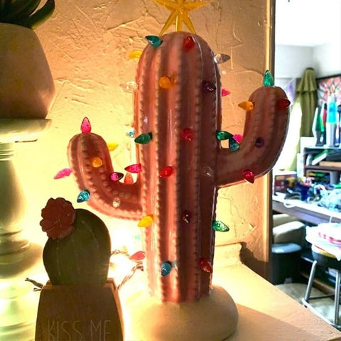 Last Day Special Sale - 49% OFF🌵Vintage Christmas Luminous Cactus✨