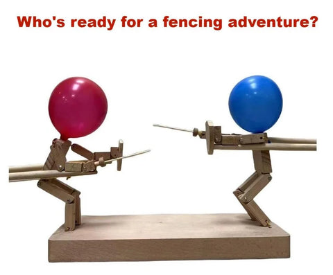 🔥NEW YEAR 2024 SALE 70% OFF - ⚔️HANDMADE WOODEN FENCING PUPPETS