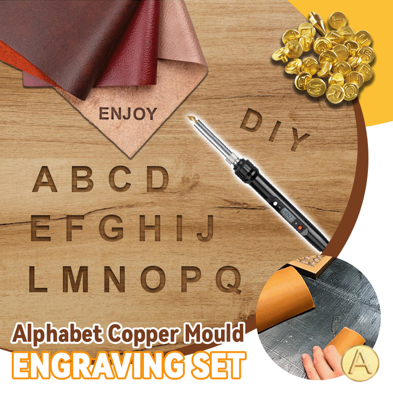 🔥DIY Wood/ Leather Burning Set + 26 Letters Copper Mold（Buy 2 Free Shipping）