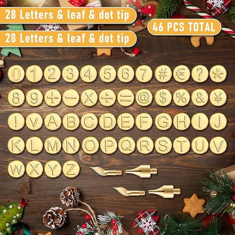 🔥DIY Wood/ Leather Burning Set + 26 Letters Copper Mold（Buy 2 Free Shipping）