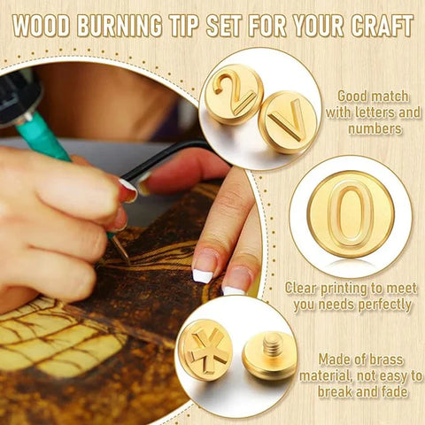 🔥DIY Wood/ Leather Burning Set + 26 Letters Copper Mold（Buy 2 Free Shipping）