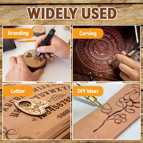 🔥DIY Wood/ Leather Burning Set + 26 Letters Copper Mold（Buy 2 Free Shipping）