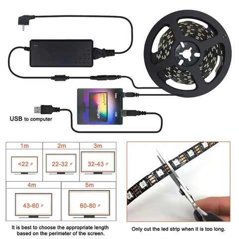 🔥Limited Time 49% Off! 🎁TV PC Dream Screen USB LED Strip