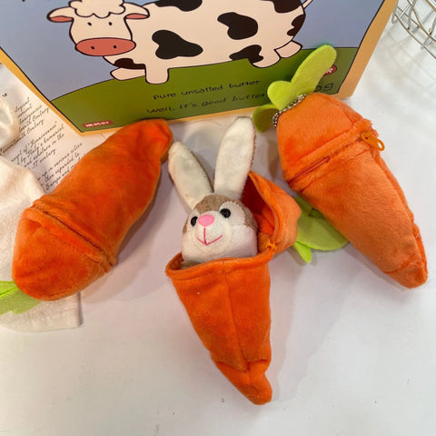 🐰Soft Plush Rabbit-Carrot Easter Decoration-- Bag Pendant, Key Pendant🥕