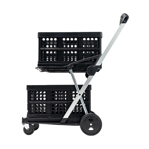 Folding Shopping Cart with 2 Folding Boxes