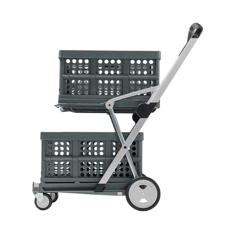 Folding Shopping Cart with 2 Folding Boxes